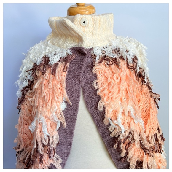 NWT Anthropologie Fringe ‘ Wild Thing’ OVERSIZED Cardigan Sweater XXS/XS - Picture 10 of 15